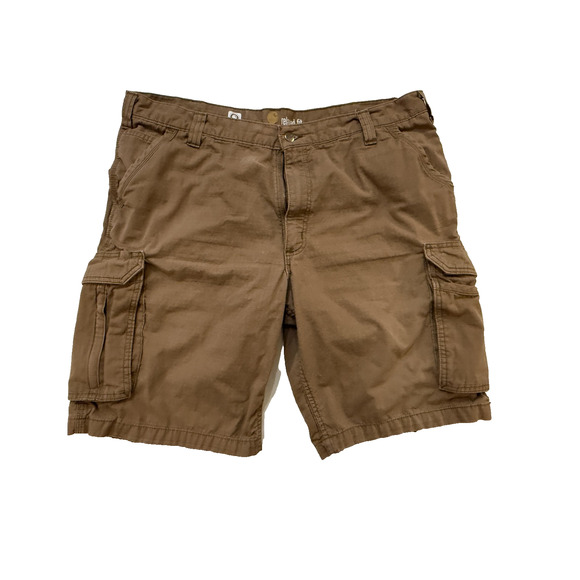 Carhartt Shorts Mens 40 Brown Tan Force Relaxed Fit Ripstop Cargo Work Utility - Picture 1 of 5